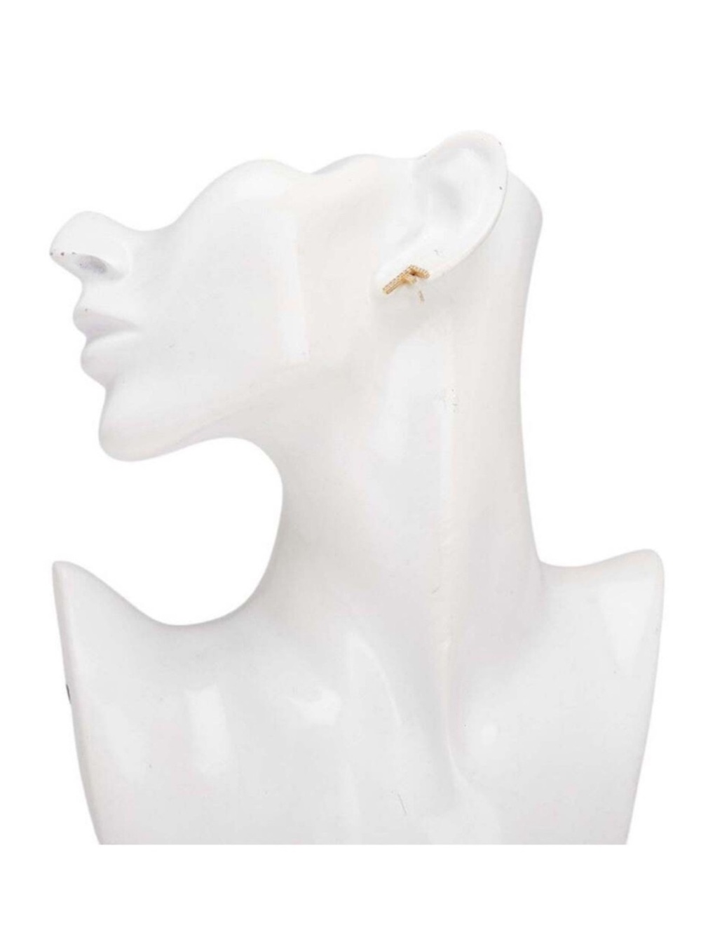Fendi Crystal First “F” Logo Gold Tone Stud Earrings - Picture 6 of 10